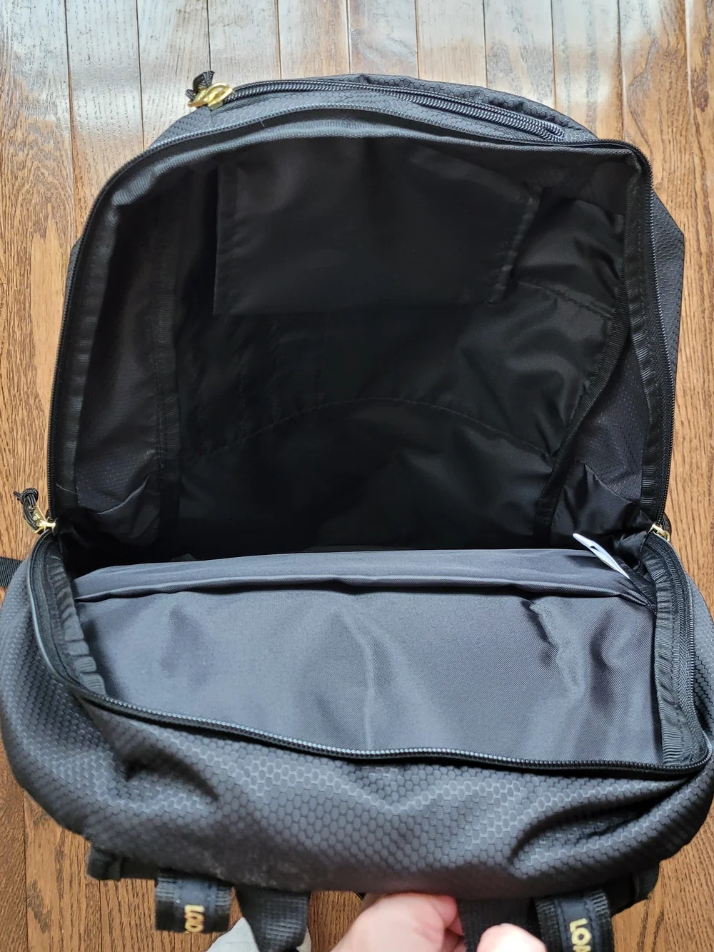 adidas Black Backpack with Gold Logo Accents
